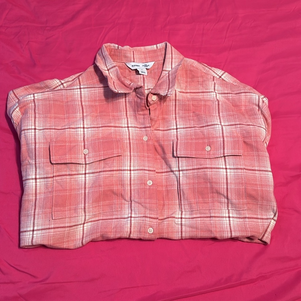 PINK PLAID TOP